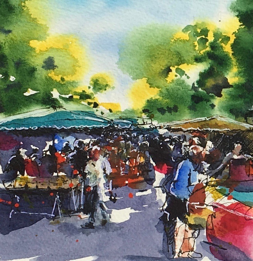 st chinian market | Annette Morris Art |